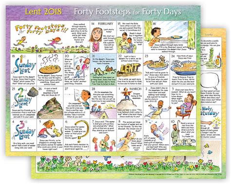 2018 Lent Calendar for Children