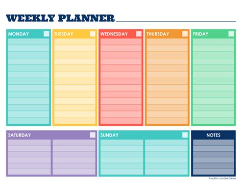 2018 Weekly Planner Template   Fillable, Printable PDF ...