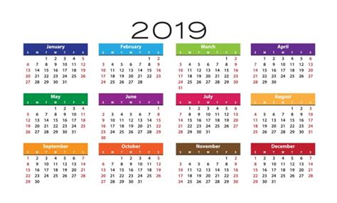 2019 Calendar Template Free Stock Photo   Public Domain ...
