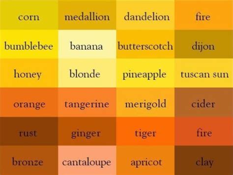 240 color names in English | Just English