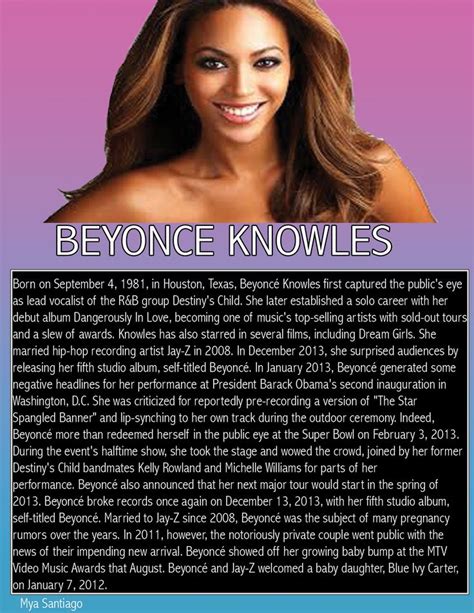 25+ best ideas about Beyonce Biography on Pinterest ...