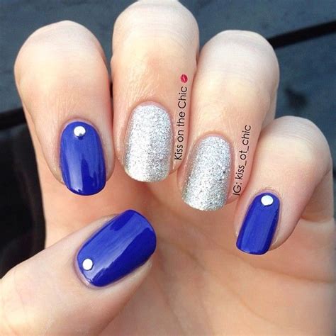 25+ best ideas about Blue and silver nails on Pinterest ...