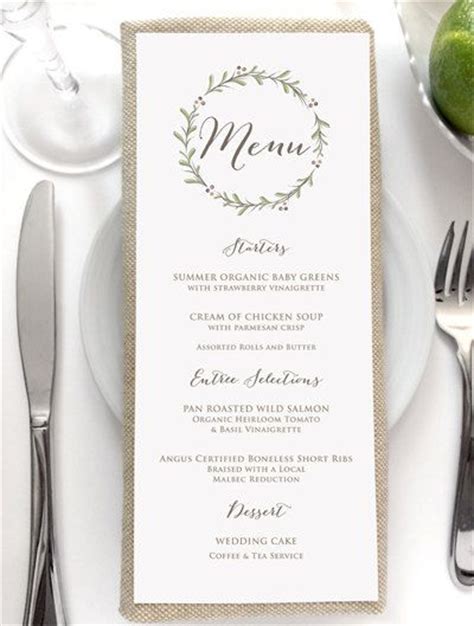 25+ best ideas about Wedding menu cards on Pinterest ...