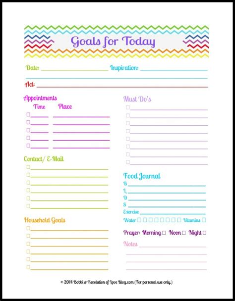 28 Images of Daily Goal Sheet Template | leseriail.com