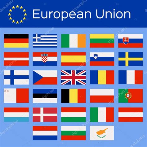 28 países da União Europeia, ilustração vetorial — Vetores ...