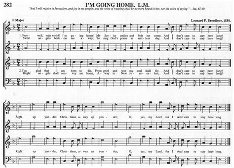 282 I m Going Home   Sacred Harp Bremen | Beautiful Hymns ...