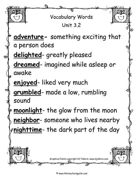 2Nd Grade Vocabulary Worksheets Free Worksheets Library ...