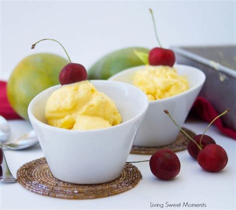 3 Ingredient Mango Frozen Yogurt Recipe   Living Sweet Moments