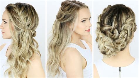 3 Prom or Wedding Hairstyles You Can Do Yourself!   YouTube