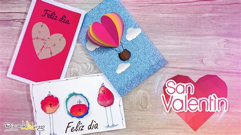 3 Tarjetas de AMOR y AMISTAD | San Valentín ♥   YouTube