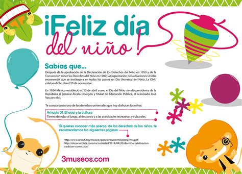 30 de abril   ¡Feliz Día del Niño!  México  @3 Museos ...
