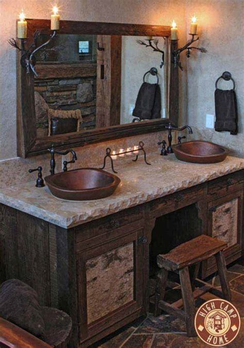 30 Inspiring Rustic Bathroom Ideas for Cozy Home   Amazing ...