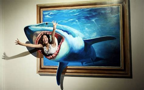 3D paintings at the Magic Art Special Exhibition in China ...