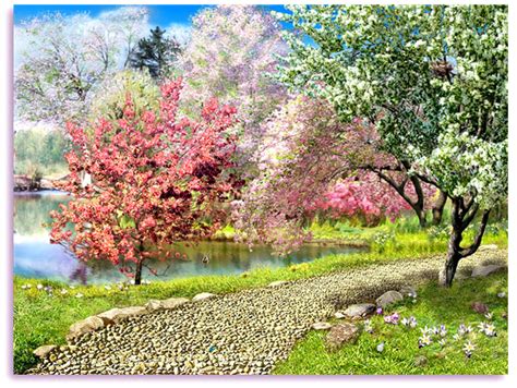 3D Spring Blossoms ScreenSaver, Free Animated Screensaver