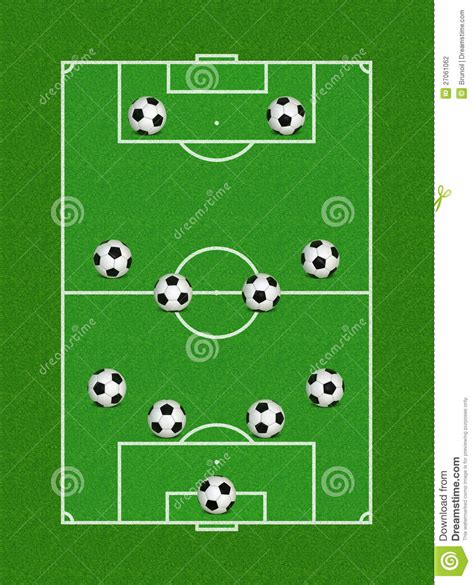 4 4 2 Soccer Formation stock illustration. Illustration of ...