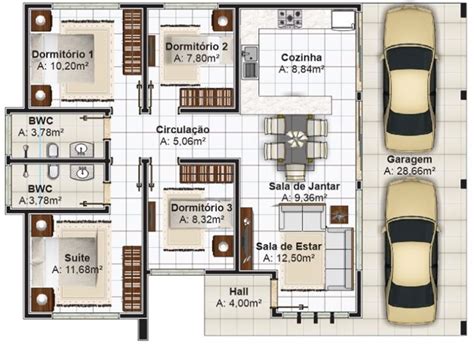 4 dormitorios | Planos de casas modernas