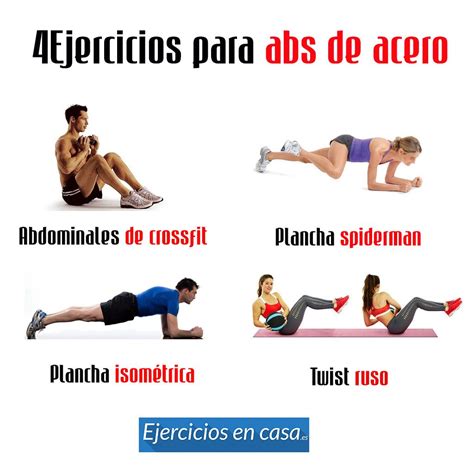 #4 ejercicios para los abdominales en casa | fitness ...