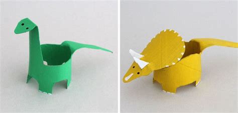 4 Manualidades de dinosaurios para hacer con niños | Tubos ...