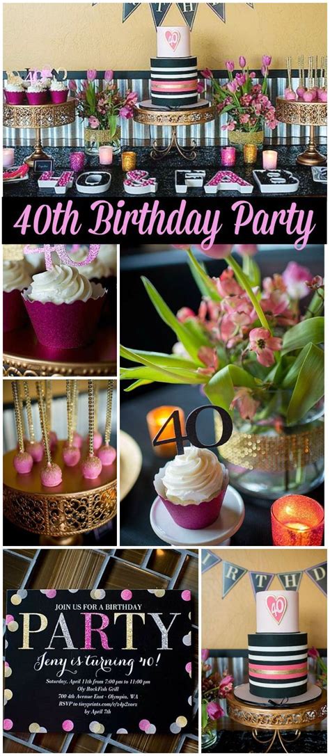 40th Birthday / Birthday  A Glamourous 40th Birthday Party ...