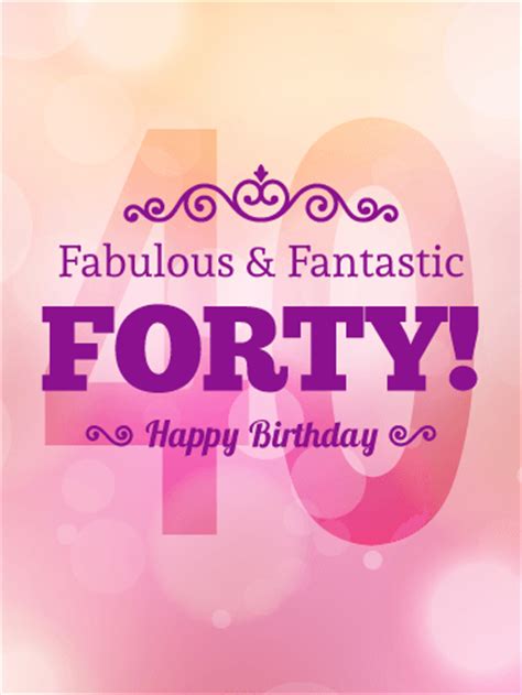 40th Birthday Card | Birthday & Greeting Cards by Davia