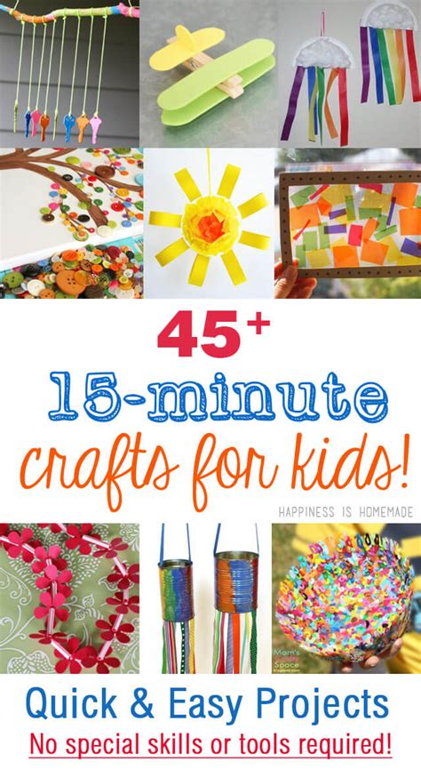 45+ Quick & Easy Kids Crafts that ANYONE Can Make ...