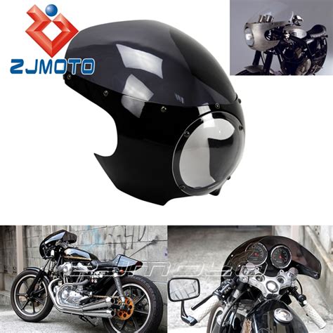 5 3/4  Headlight Fairing Motorcycle Black and Smoky ABS ...
