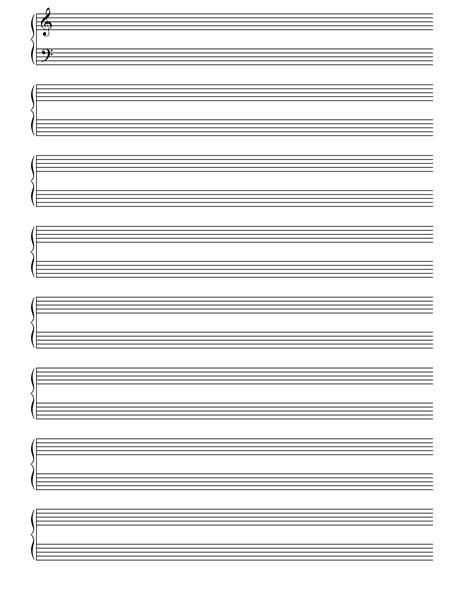 5 Best Images of Free Printable Staff Paper Blank Sheet ...