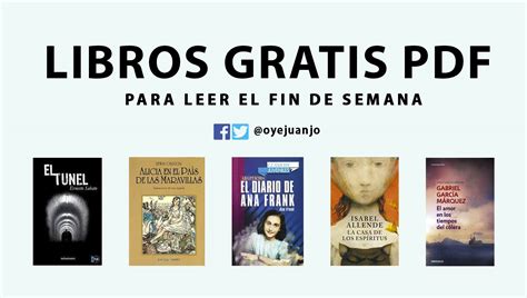 5 libros gratis en PDF para el fin de semana | Oye Juanjo!