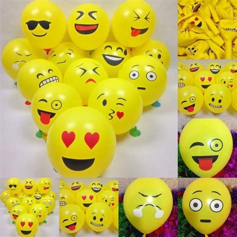 50 Globos Emoji Para Fiesta De Cumpleaños Decoración ...