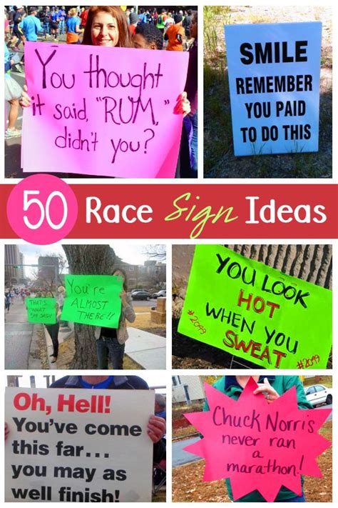 50+ Hilarious to Motivational Race Sign Ideas: Be an ...