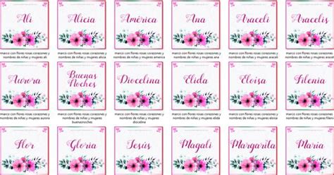 50 nombres de niñas y mujeres en hermosos marcos con ...
