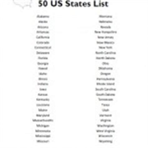 50 States and Capitals List   Free Printable ...