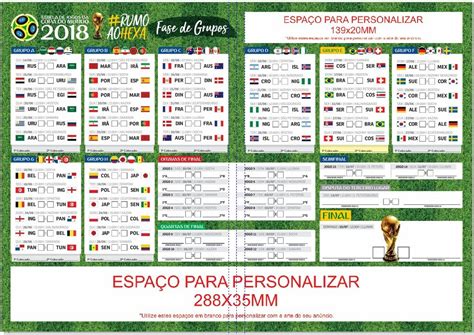 50 Tabela Da Copa Mundo 2018 Personalizada R$ 180,00 em ...