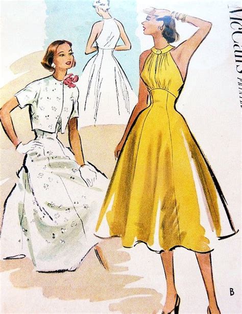 50s Dress Pattern McCalls 8899 Sexy COCKTAIL PARTY Halter ...