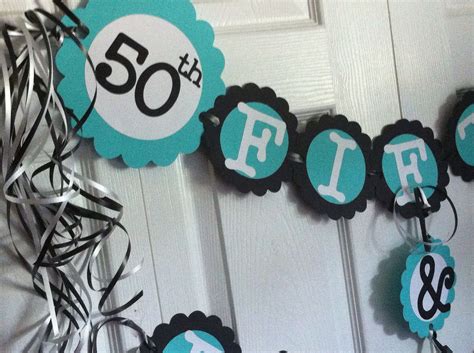 50th Birthday Decorations Party Banner 50 & Fabulous