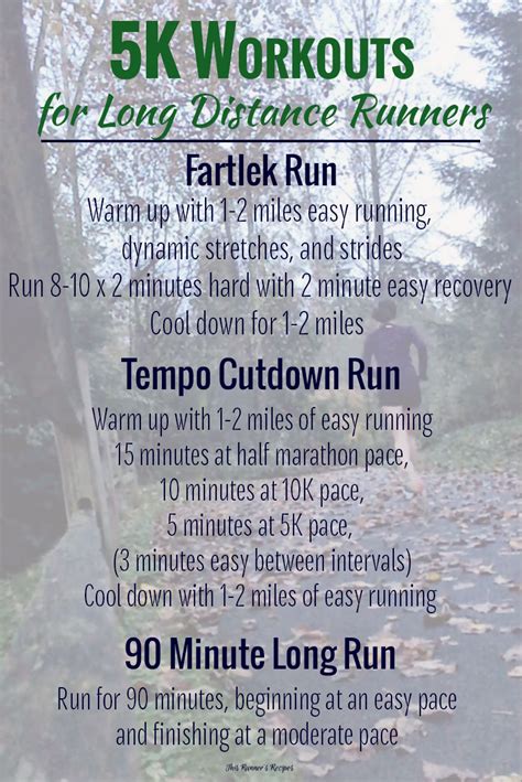 5K Workouts for Long Distance Runners