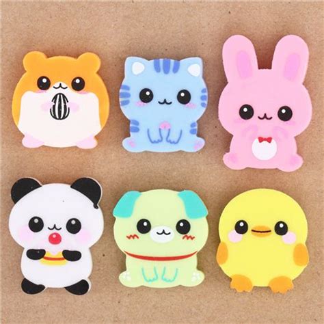 6 cute baby animals erasers from Japan kawaii   Animal ...