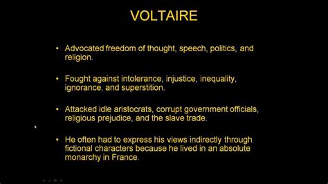 6 Enlightenment Thinkers   Voltaire   YouTube