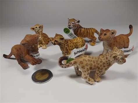 6 Figuras Schleich Felinos León Tigre Jaguar Leopardo ...