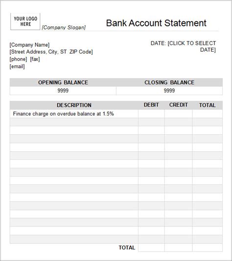 6 Free Statement of Account Templates   Word Excel Sheet PDF