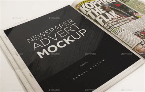 6 Newspaper Advert Mockups by samladlow | GraphicRiver