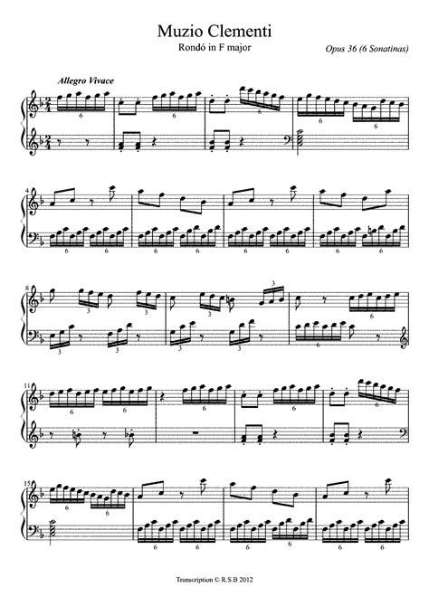 6 Piano Sonatinas, Op.36  Clementi, Muzio    IMSLP ...