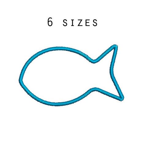 6 tamaños pescado apliques, diseño pez bordado, básica ...