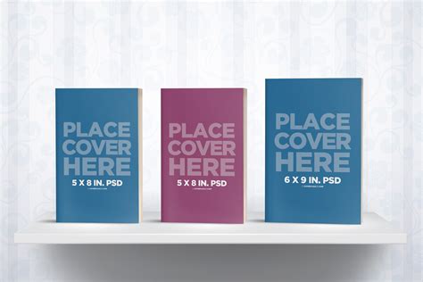 6 x 9 Stacked Paperback Book PSD Mockup   Covervault
