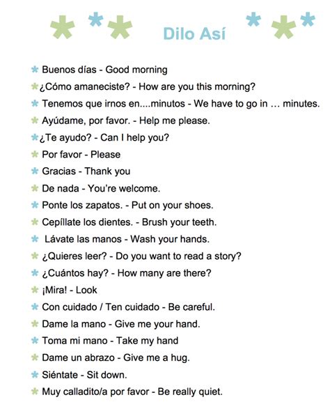 61 Common Spanish Phrases to Use With Kids   A Printable ...