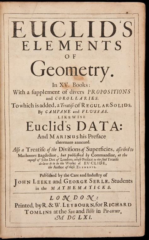 63: Euclid s Elements 1651 : Lot 63