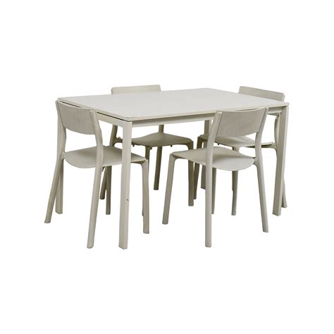 65% OFF IKEA IKEA White Kitchen Table and Chairs / Tables
