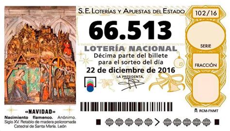 66513, El Gordo de la Lotería de Navidad 2016