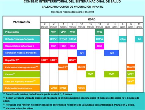 7. Calendarios de vacunación en España | Comité Asesor de ...