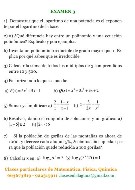 72 best Exámenes Matemática 1ºBachillerato images on ...